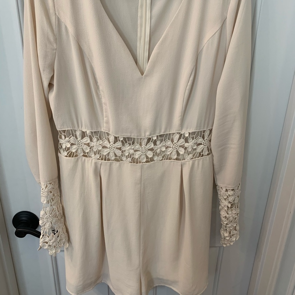 Cream and lace romper